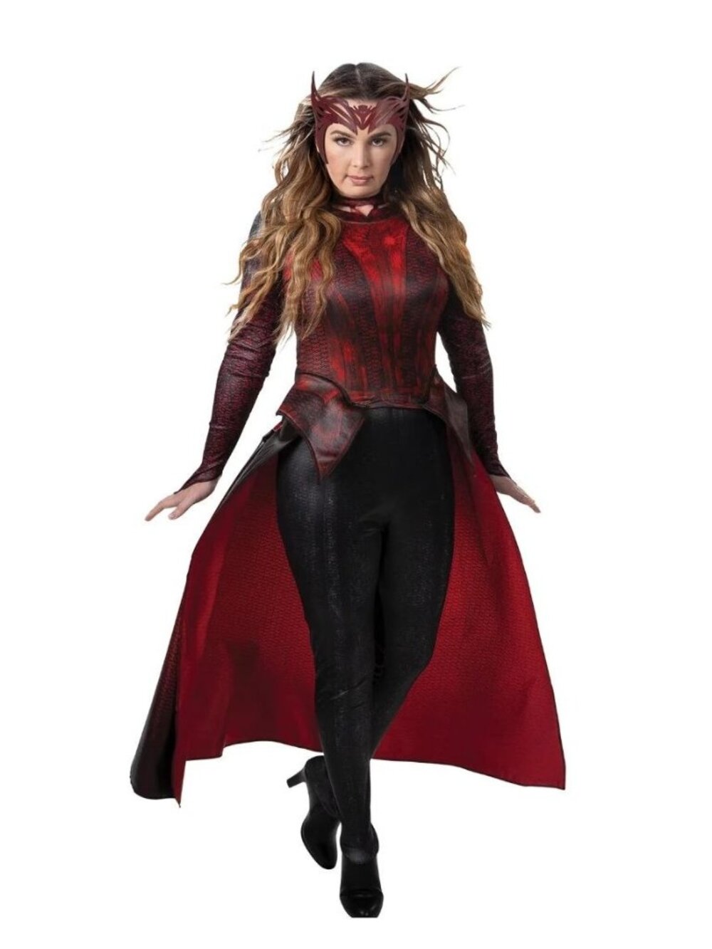 Marvel Scarlet Witch Adult halloween Costume XS Top Pants Skirt Headpiece comico